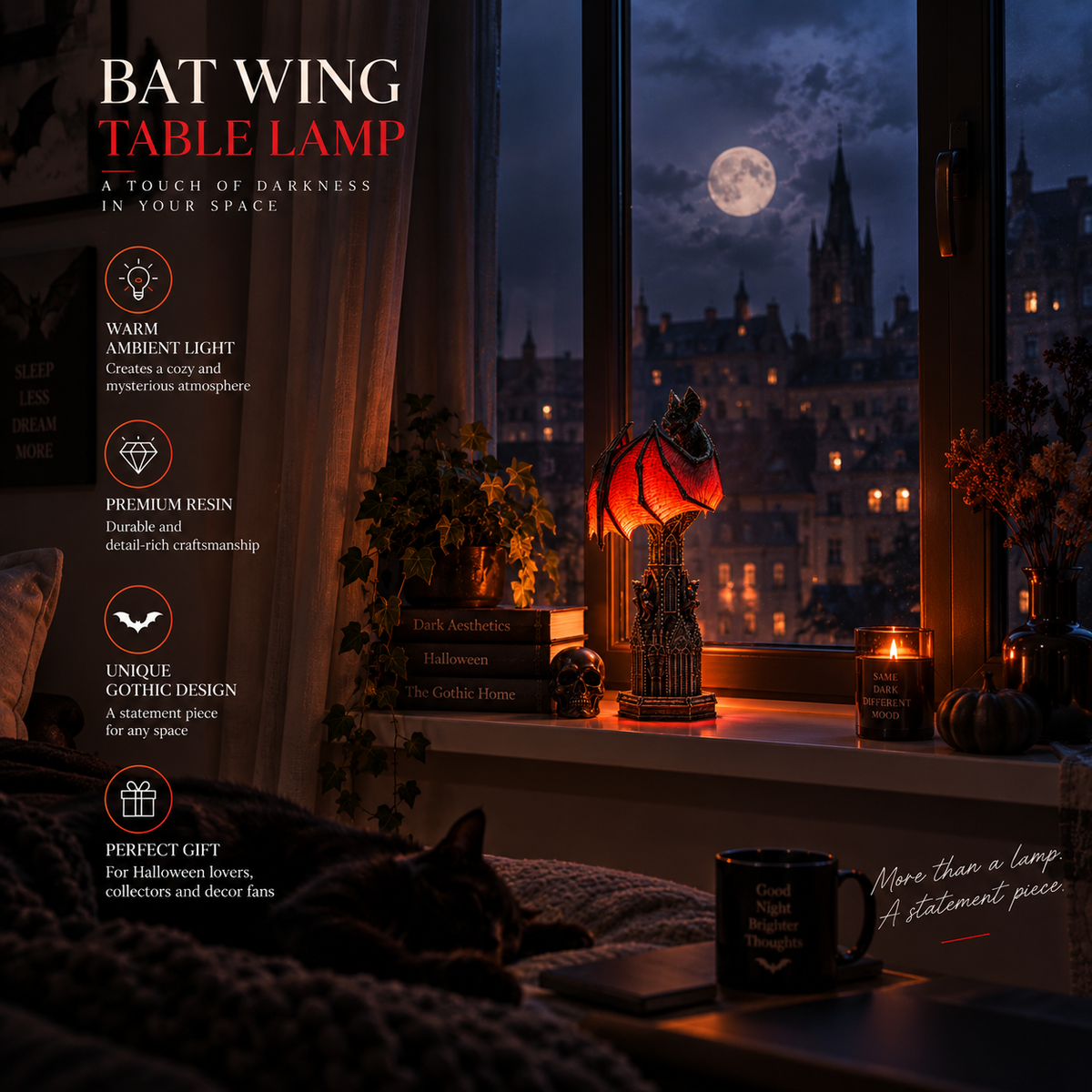 Bat Halloween Lamp By Milerro