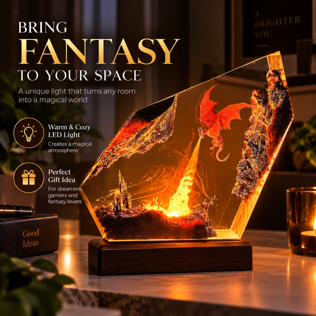 Fire Dragon Halloween Lamp By Milerro