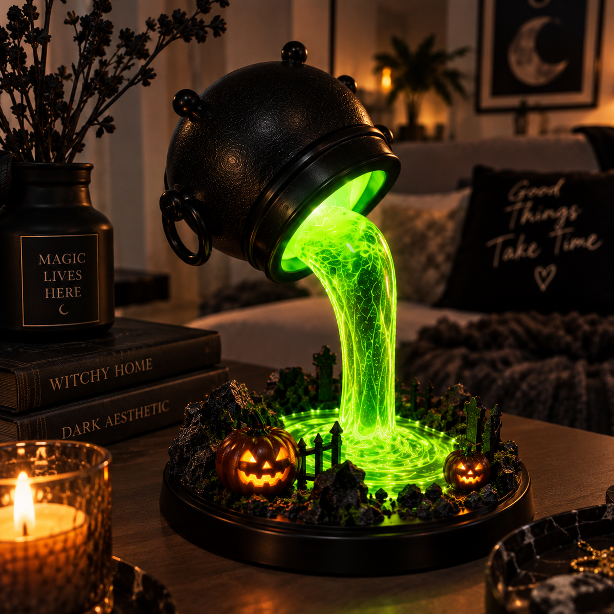 Witch Cauldron Lamp By Milerro