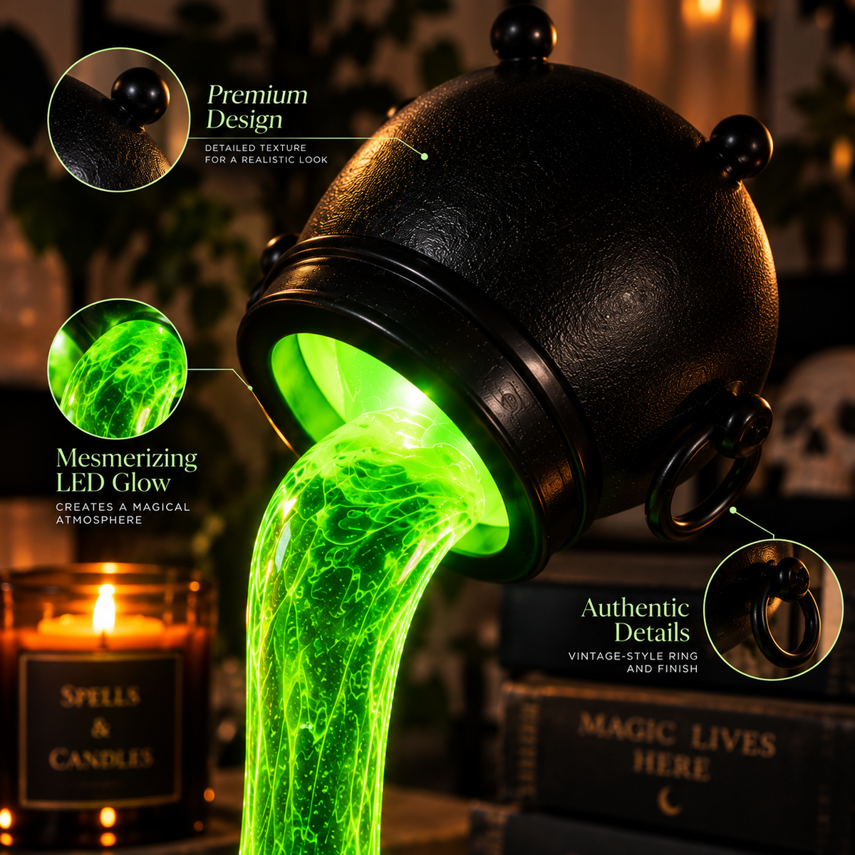 Witch Cauldron Lamp By Milerro