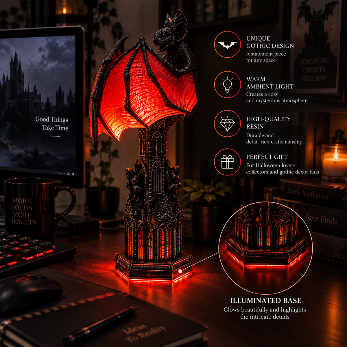 Bat Halloween Lamp By Milerro