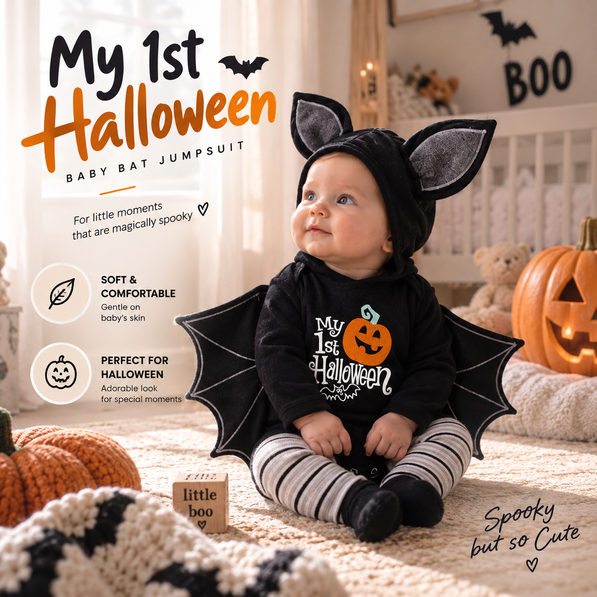 Baby Halloween Bat Costume By Milerro