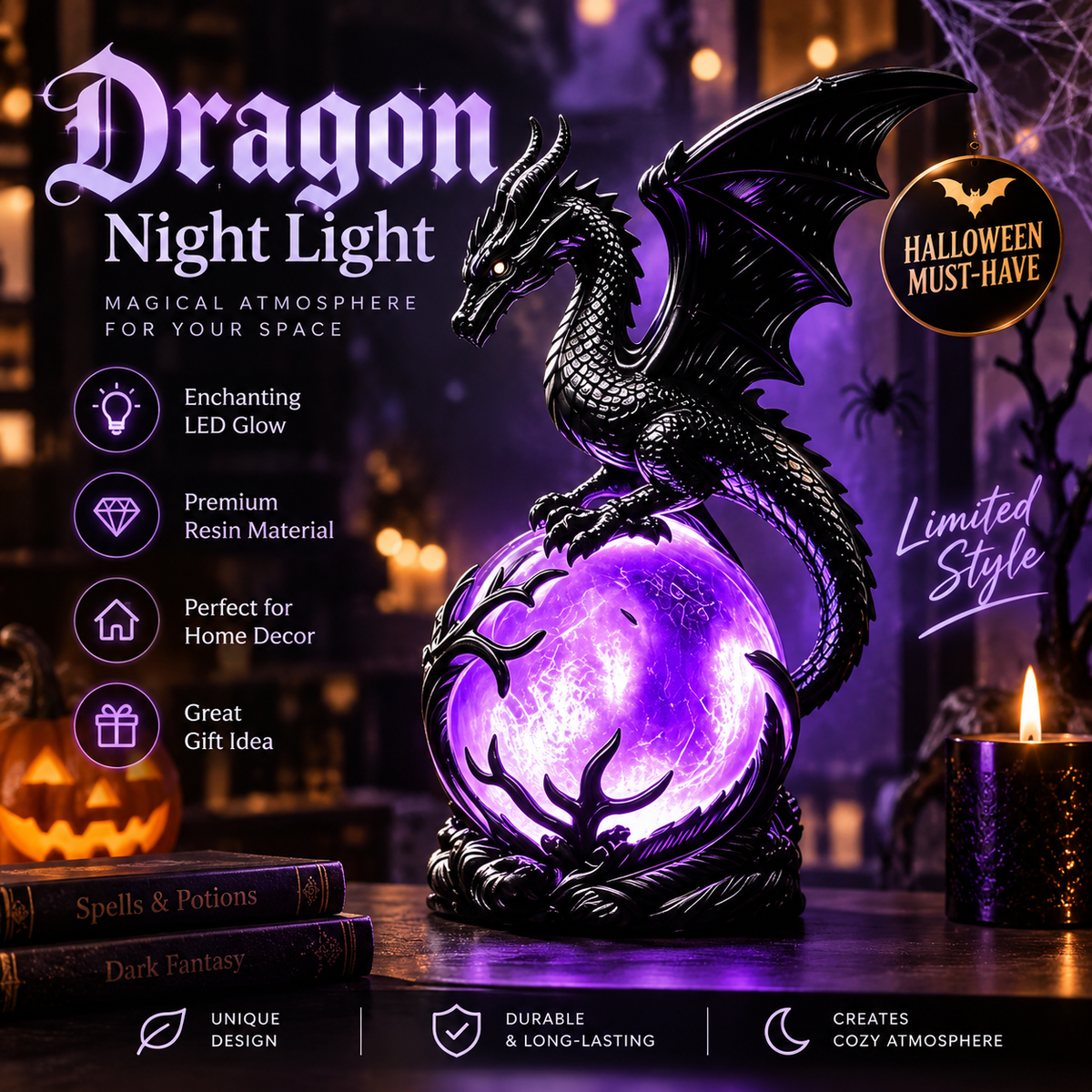 Dragon Night Lamp By Milerro