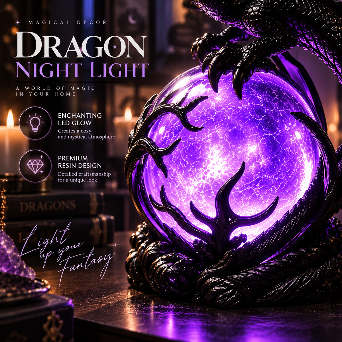 Dragon Night Lamp By Milerro