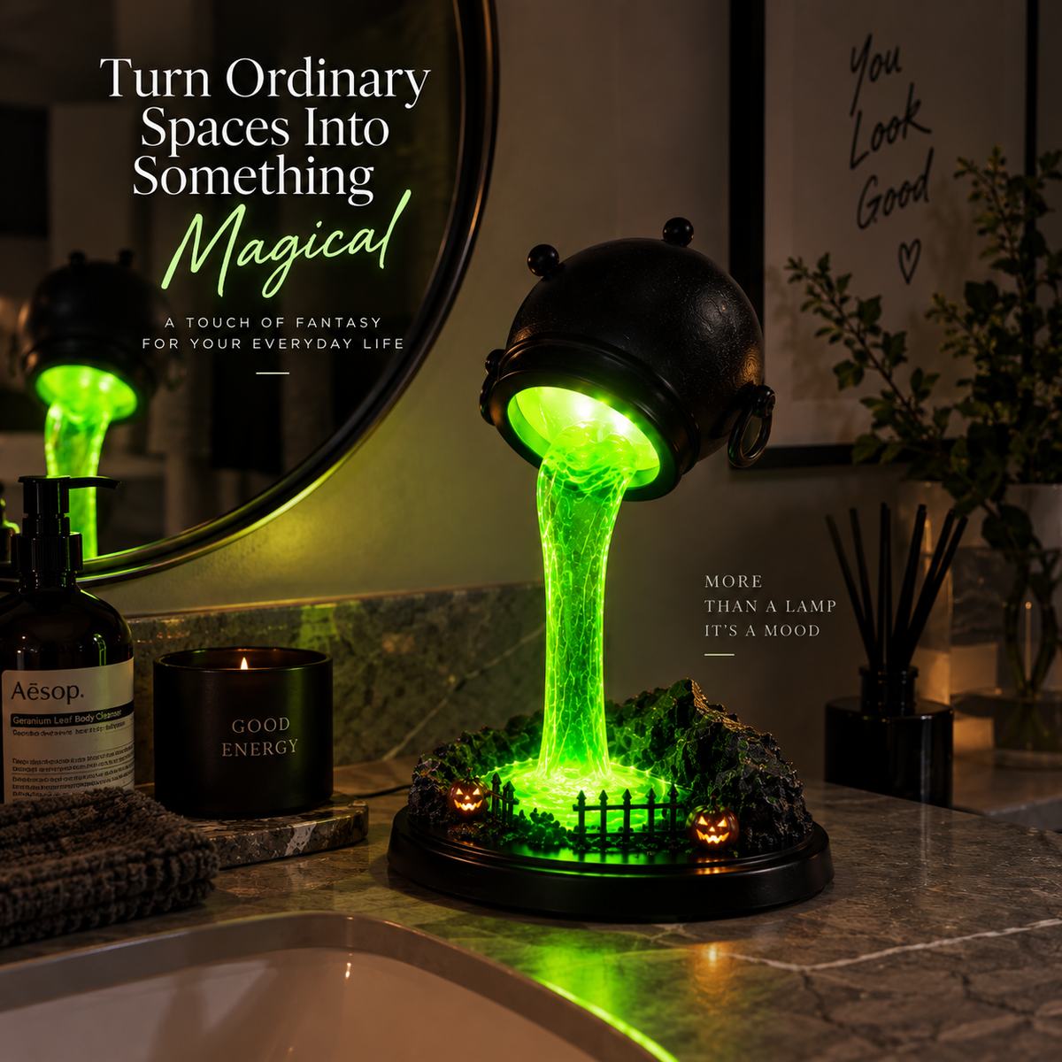 Witch Cauldron Lamp By Milerro