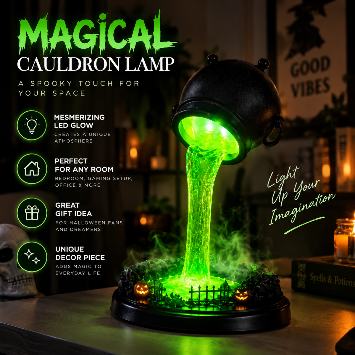 Witch Cauldron Lamp By Milerro