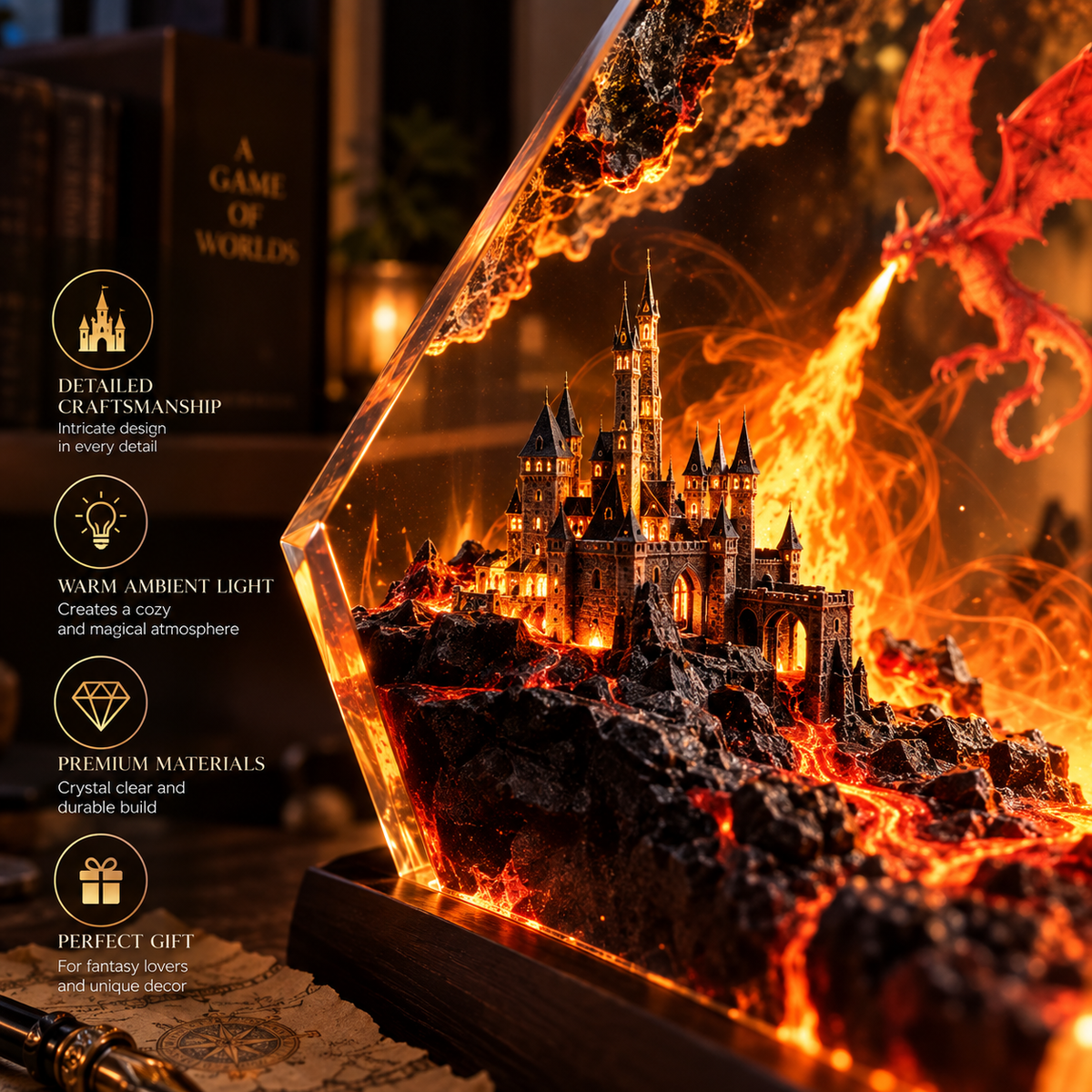 Fire Dragon Halloween Lamp By Milerro